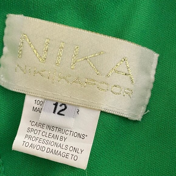 Nika Niki Kapoor Green Maxi Dress Gown Size 12 - Picture 4 of 7